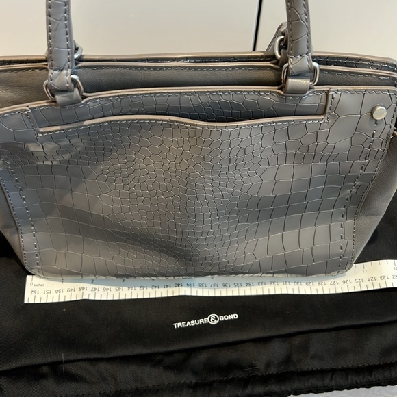 Treasure and Bond Logan Satchel, grey leather - Picture 11 of 13